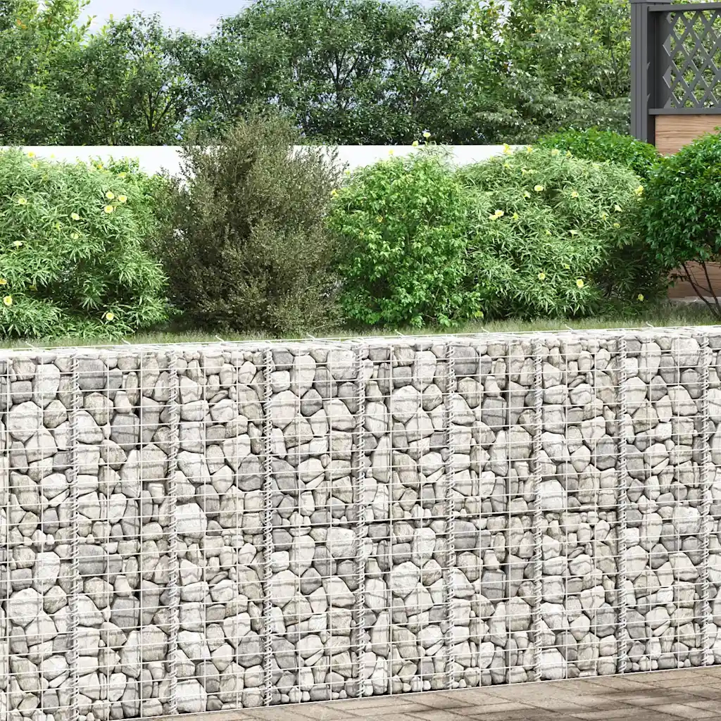 Fioriere Rialzate a Gabbione 3 pz 30x30x100 cm in Ferro 151249