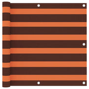 Paravento per balcone frangivista 90 x 400 cm tessuto Oxford arancione e marrone 02_0010325