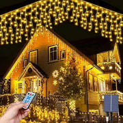 Decorazione esterna per Natale - Icicle lampada solare - illuminazione cascata esterna