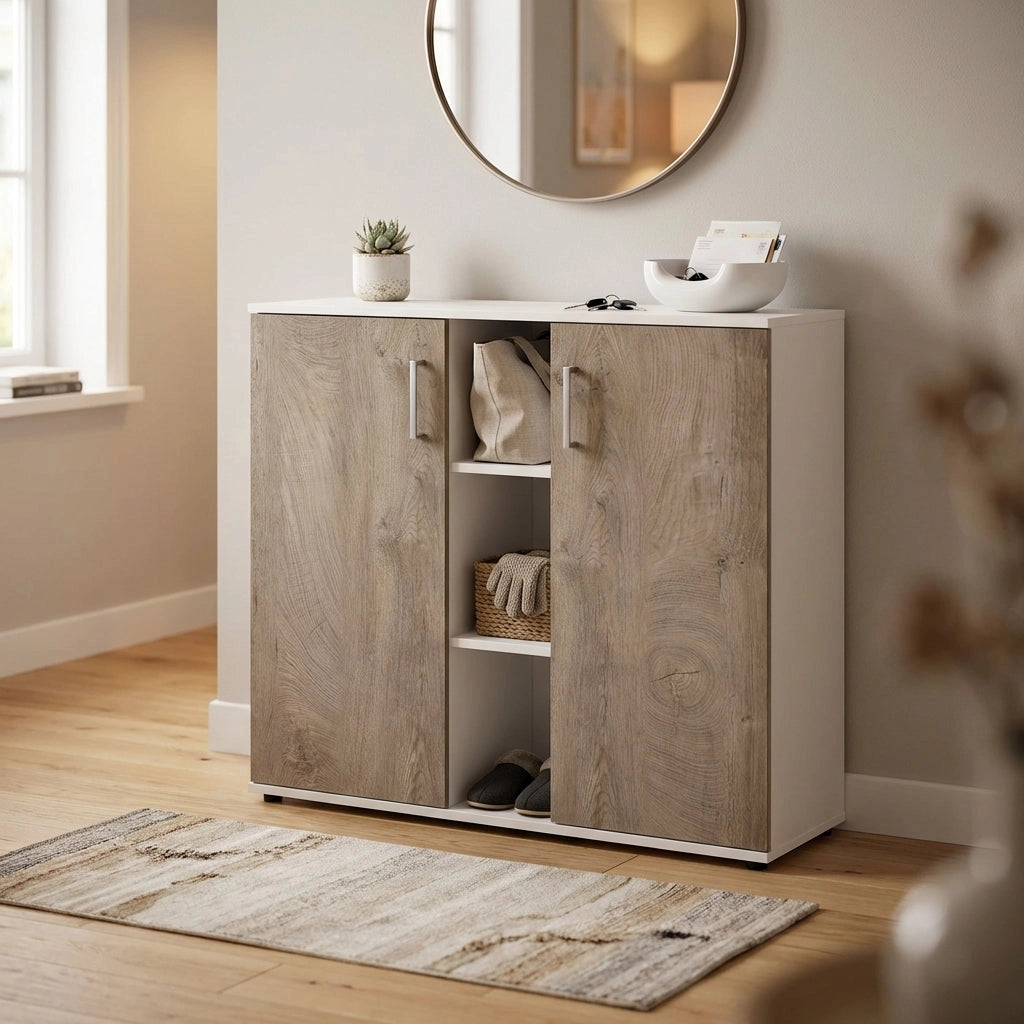 Mobile Ingresso Moderno in Legno Composito cm 102x35x87 - ZANDER