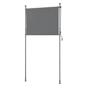 Tenda da esterno con aste telescopiche senza foratura 134 x 270 x 310 cm grigio scuro 03_0006567