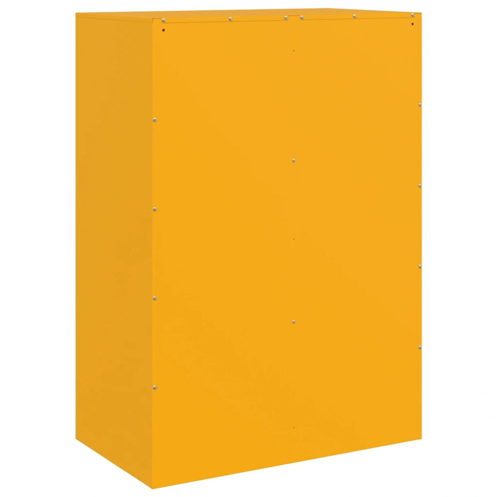 Credenza-Buffet-Armadio da cucina Giallo Senape 67x39x95 cm in Acciaio