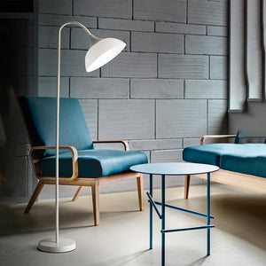 Piantana Contemporanea Swan Metallo Bianco Acrilico 1 Luce E27