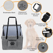 Porta cani per animali domestici, trasportino con cinghia per cani e gatti piccoli, medi e grandi, per sedile posteriore, sedile posteriore o sedile anteriore, cuscino impermeabile all'acqua, rete respirante