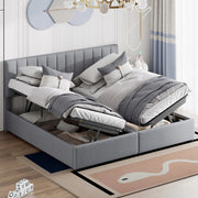 Letto imbottito idraulico - Xylo - 180x200 - Grigio