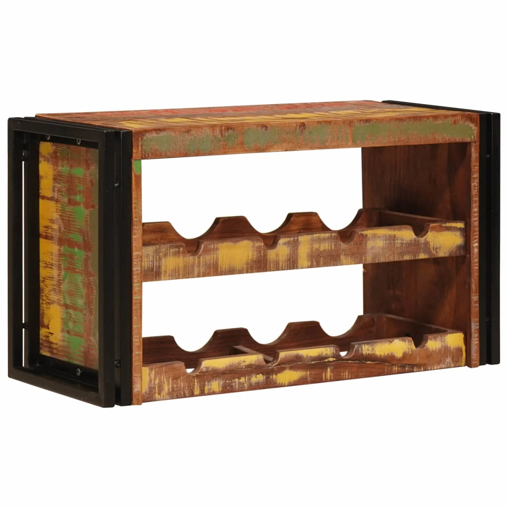 Portabottiglie Marrone 80 x 45 x 33 cm Legno massello riciclato 4104759