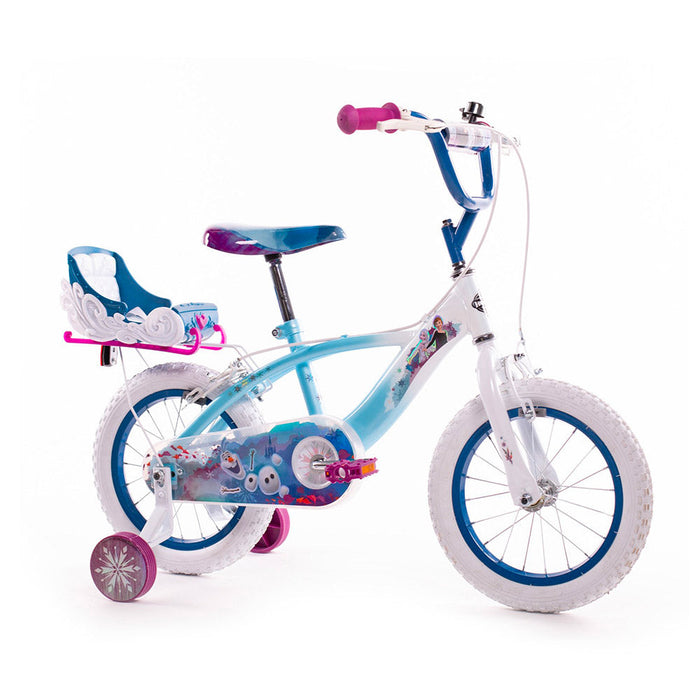 Bicicletta per Bambina 14” 2 Freni con Licenza Disney Frozen Azzurra