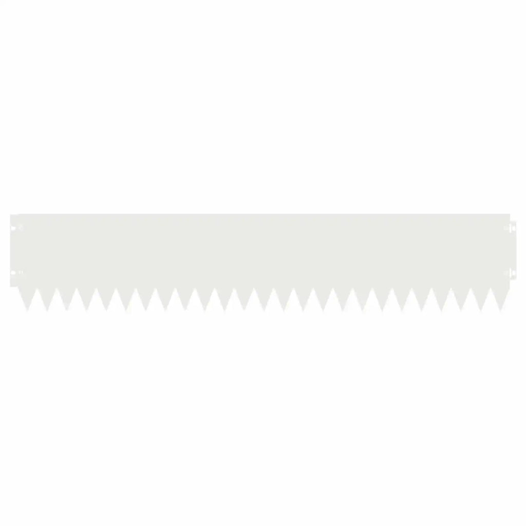 Bordura per Prato 10 pcs 103 x 20 cm Acciaio Bianco 8008472
