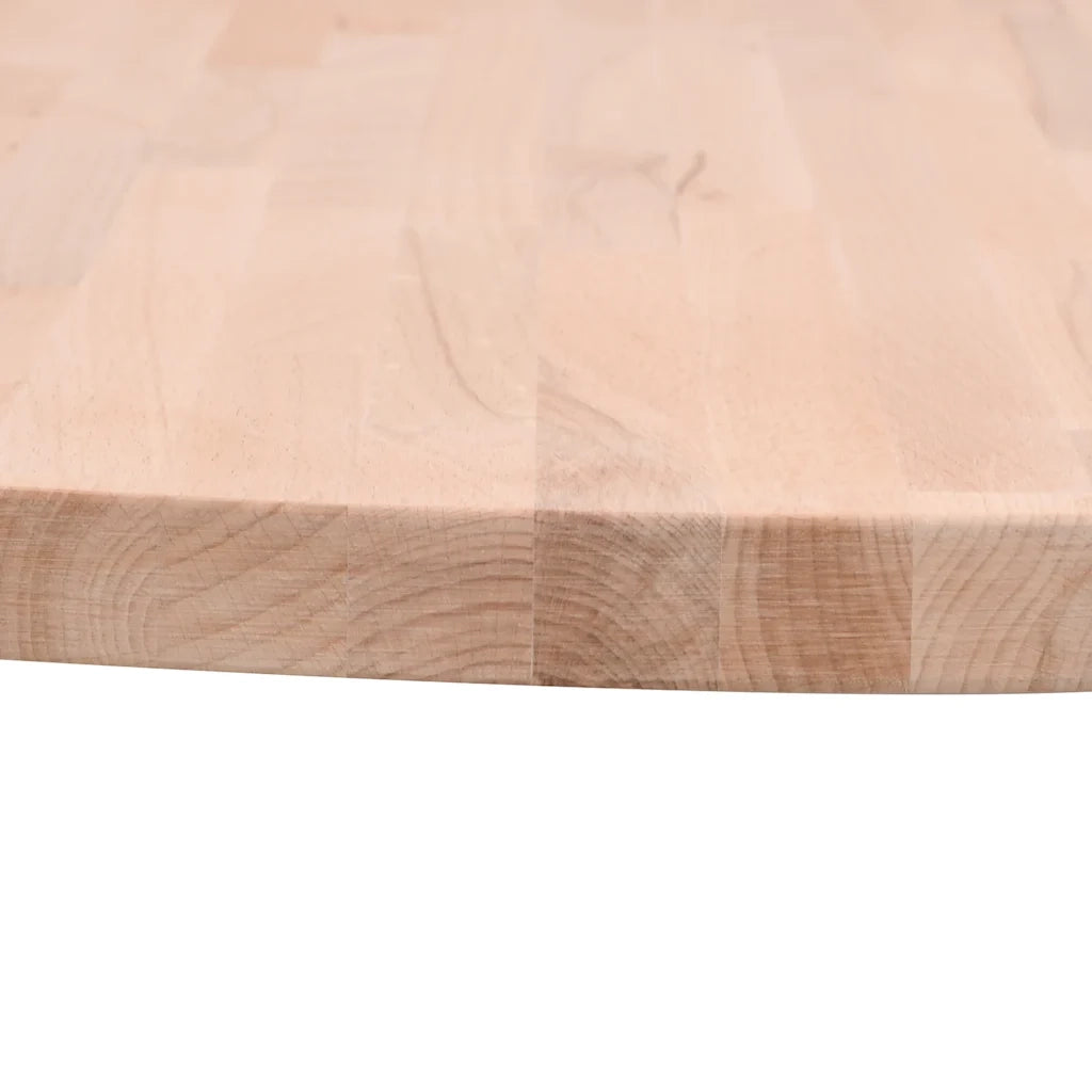 Piano per Tavolo Ø80x2,5 cm Rotondo in Legno Massello di Faggio 355918