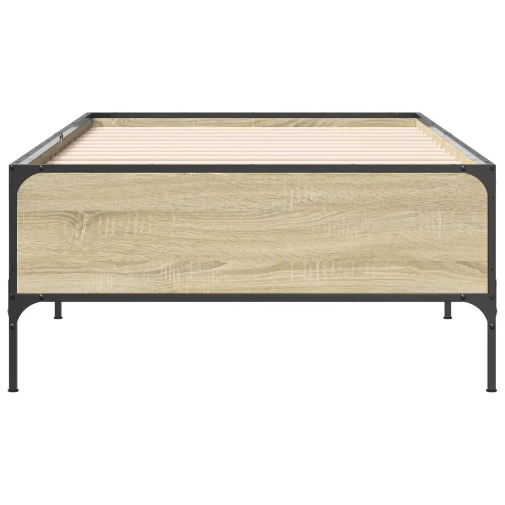 Giroletto Rovere Sonoma 90x190cm in Legno Multistrato e Metallo