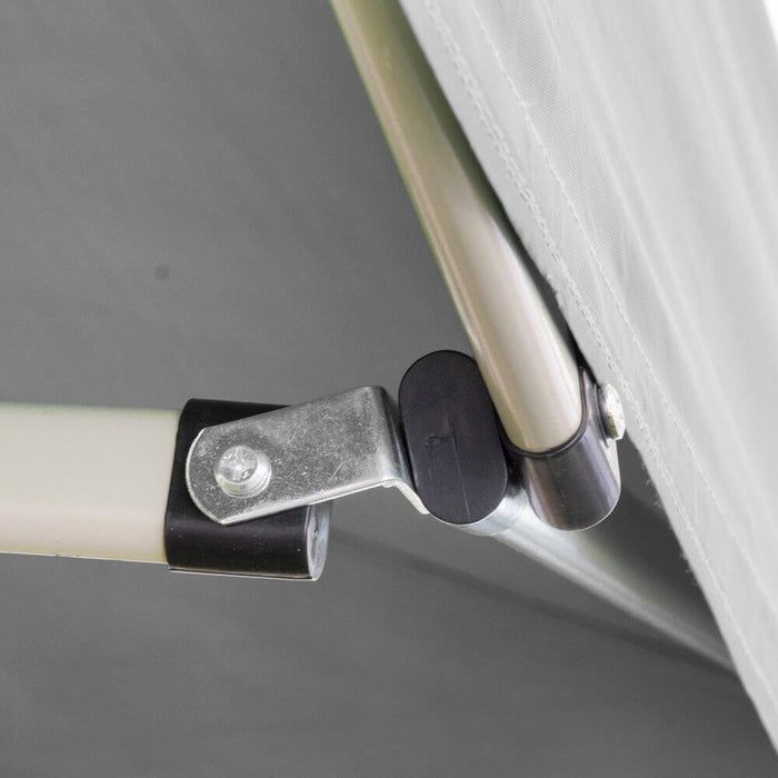 Gazebo Richiudibile Pieghevole 2x2m in Acciaio e PVC Impermeabile Bianco