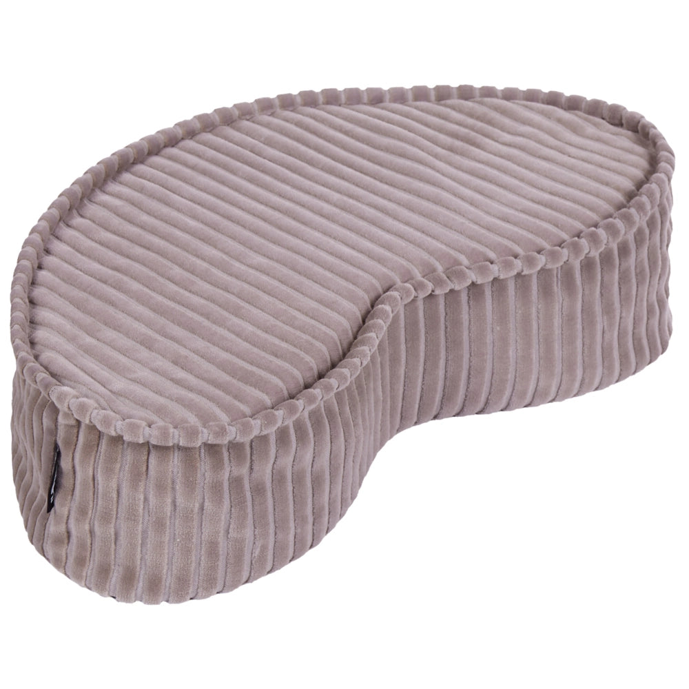 Set di 2 cuscini da terra in velluto a coste a forma di fagiolo beige e marrone cameretta soggiorno