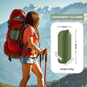 Matrimoniale campingmat autoinflante con cuscino e pompa a pedale - ultraleggera e pieghevole