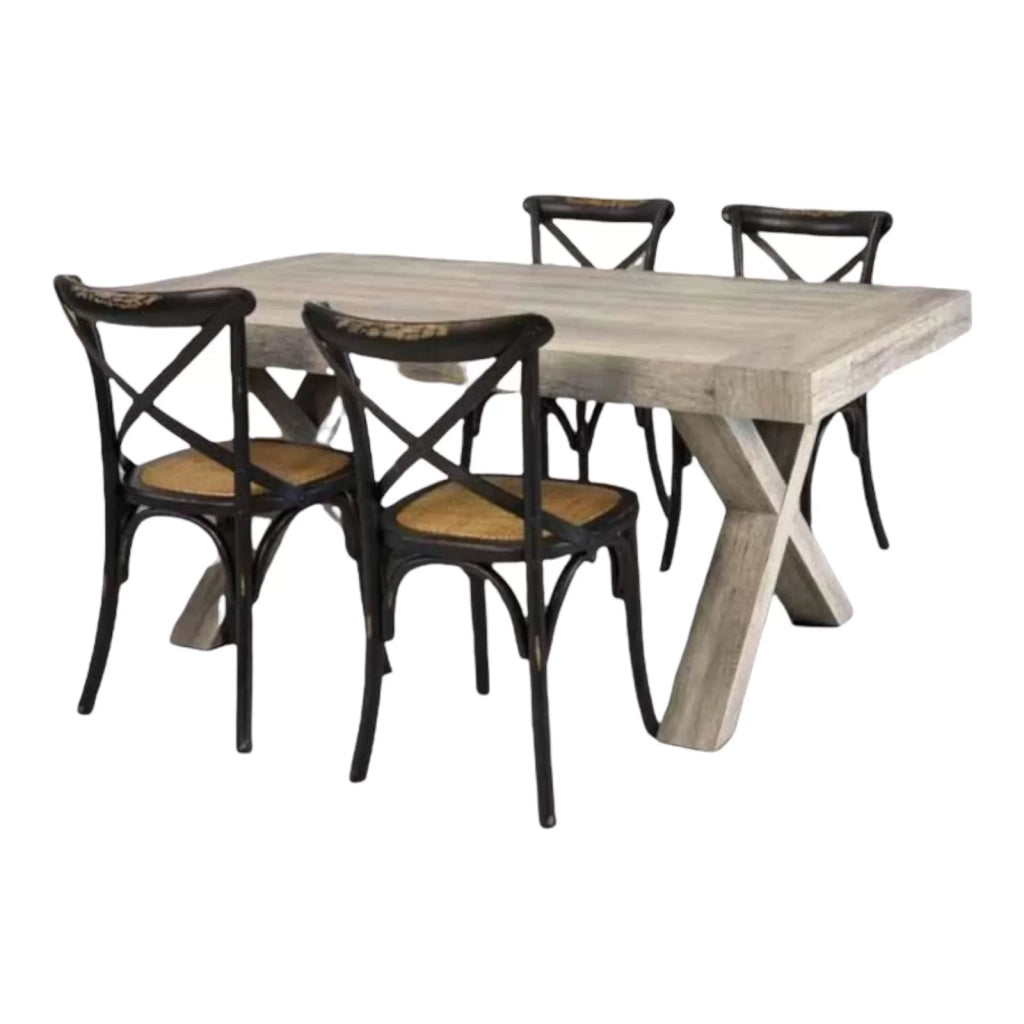Tavolo rettangolare allungabile invecchiato 180x90 (818) - Mobili 2G