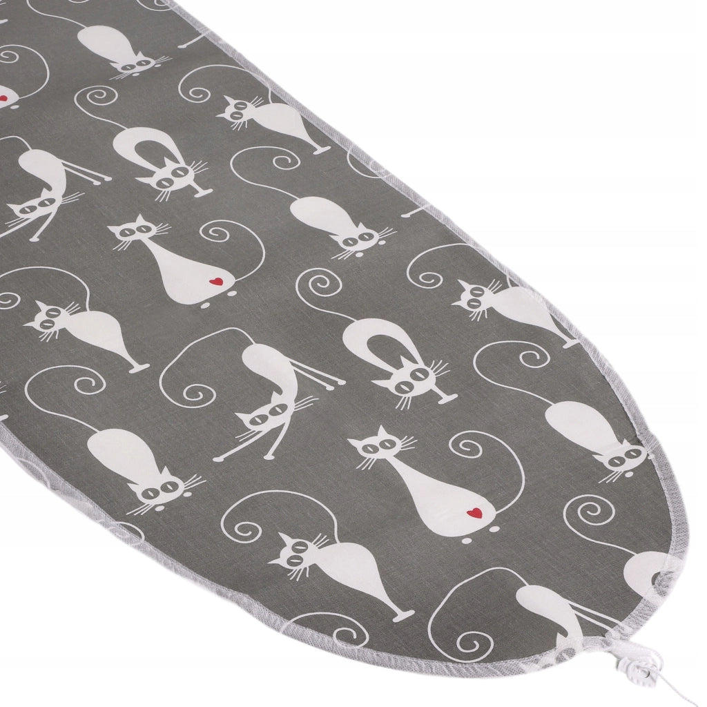 Copriasse da stiro KADAX 130x45 cm, elastico, con stampa gatti.
