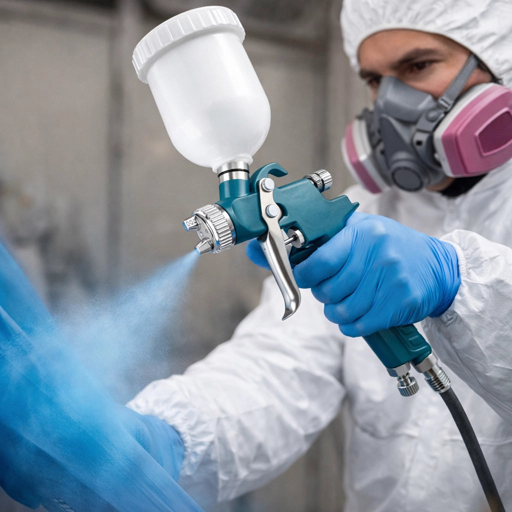 Pistola Aerografo Verniciatura 0.8 mm Spray HVLP con Serbatoio 100ml VA20134