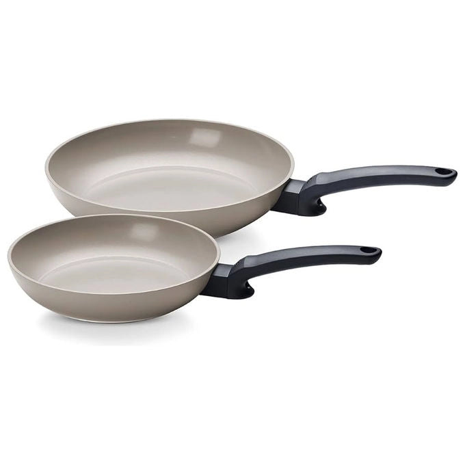 Fissler 112-002-24-100-0 Ceratal Evo Classic Padella Ø 24 cm Induzione Ceramica Antiaderente senza PFAS PTFE colore Grigio Caldo