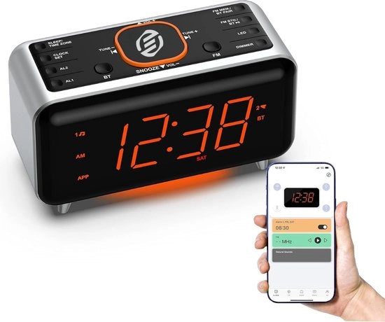 Radio Alarme con Funzione di Risveglio - Radio Alarme con Funzione di Risveglio via Cavo - Radio Alarme con Funzione di Risveglio - Radio Alarme con Funzione di Risveglio e Radio DAB - Radio DAB con Funzione di Risveglio