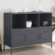 Credenza-Buffet-Armadio da cucina Antracite 100,5x39x79 cm in Acciaio