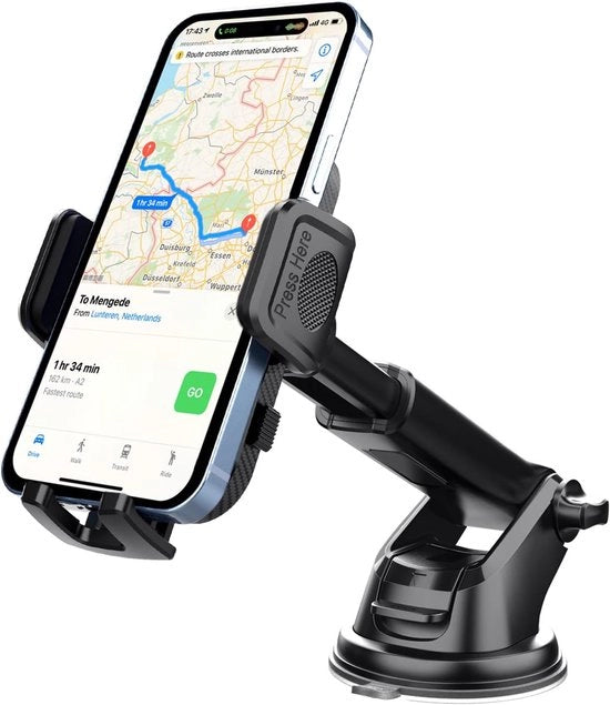 Supporto per Telefono Auto con Morsetto Extra Resistente - Supporto per Telefono Auto - Osservatorio per Telefono Mobile - Universale - Nero