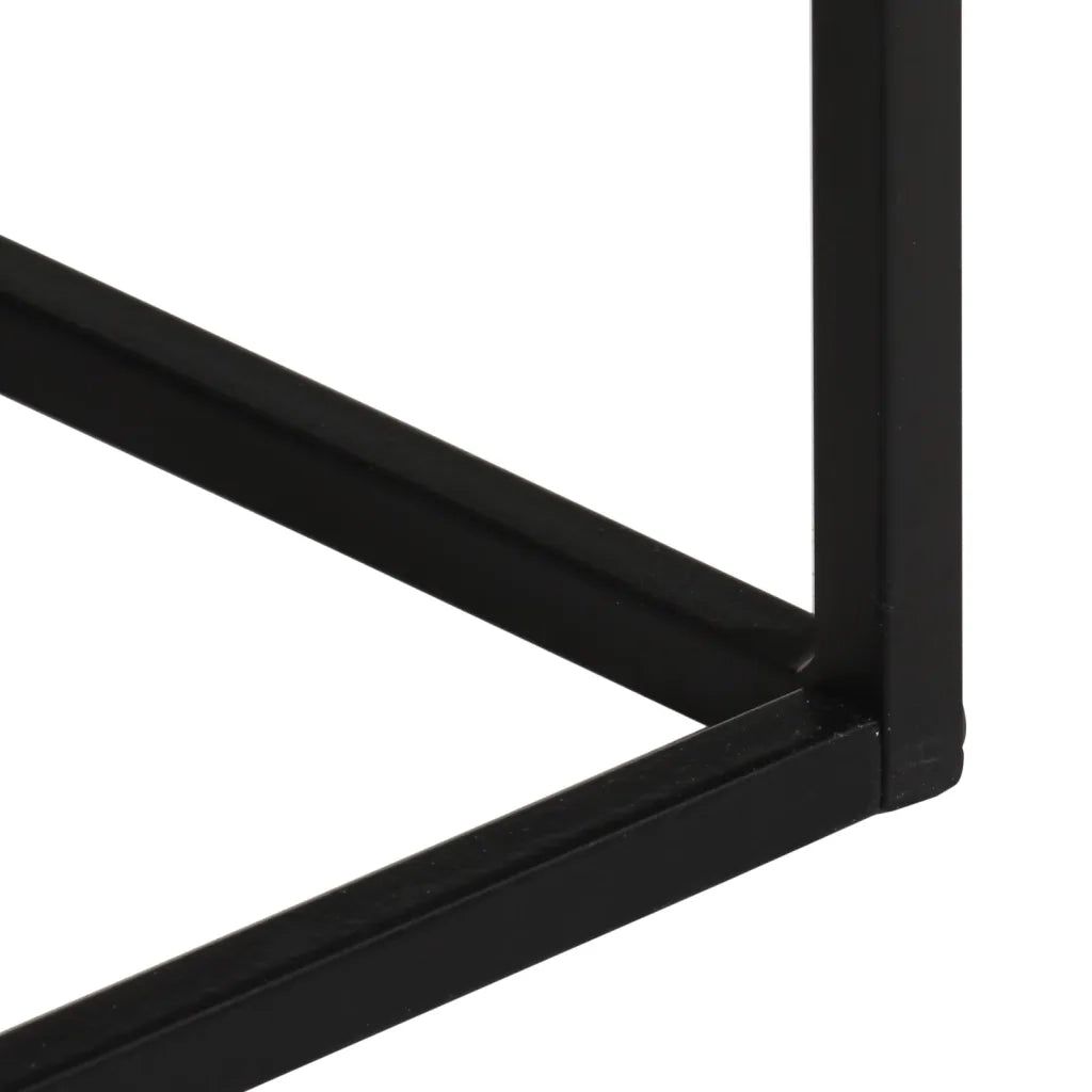 Tavolo Consolle 110x30x75cm in Legno Massello di Acacia e Ferro 376067