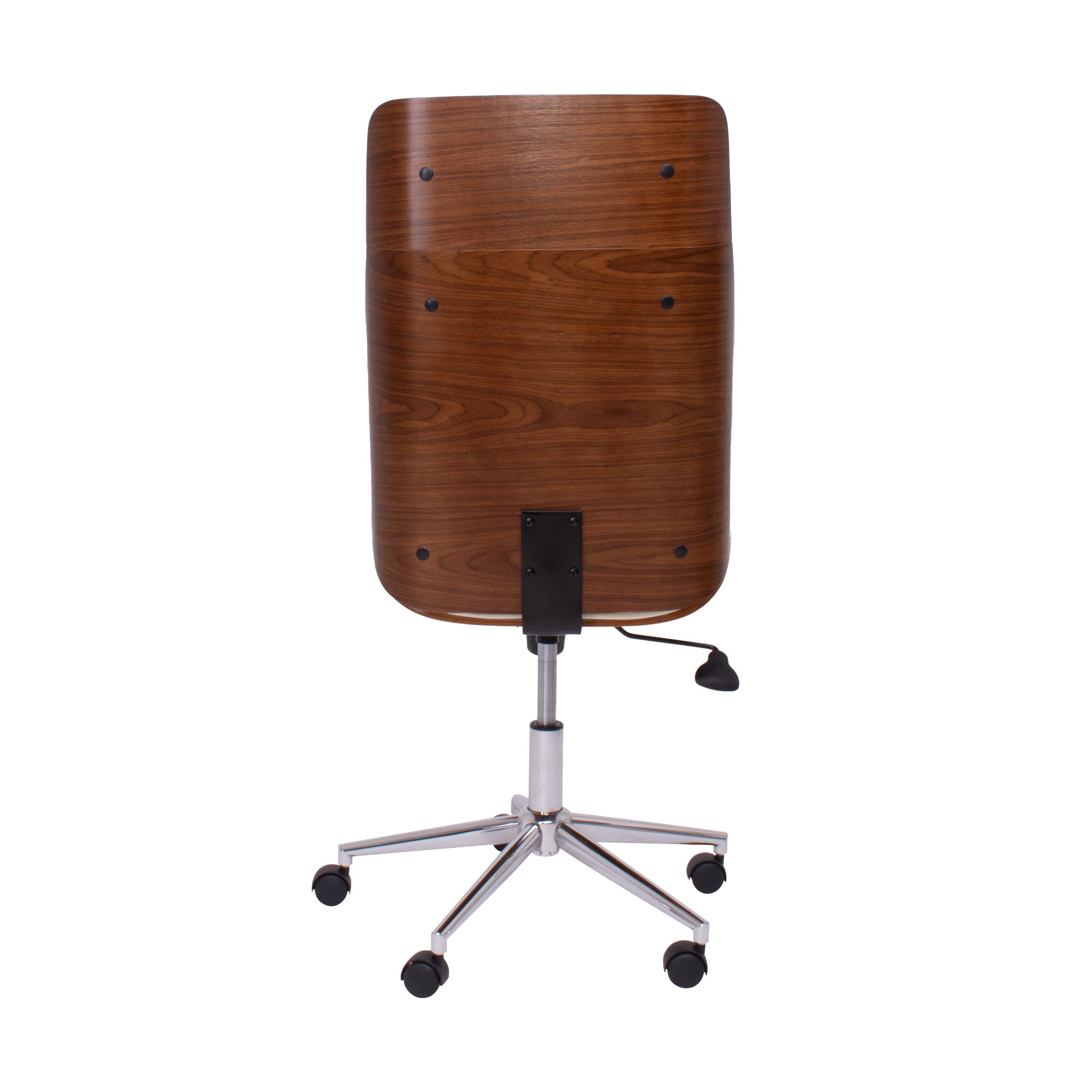 Svezia - Sedia da Ufficio Direzionale 54x109/119x42 cm in legno Parawood e Similpelle Bianco