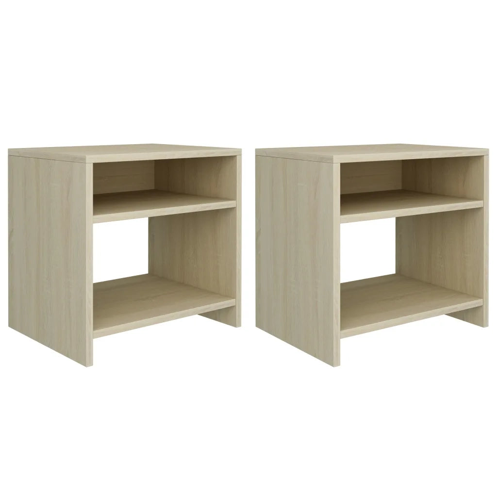 Comodini Rovere Sonoma 2 pz 40x30x40 cm in Truciolato  cod mxl 74087