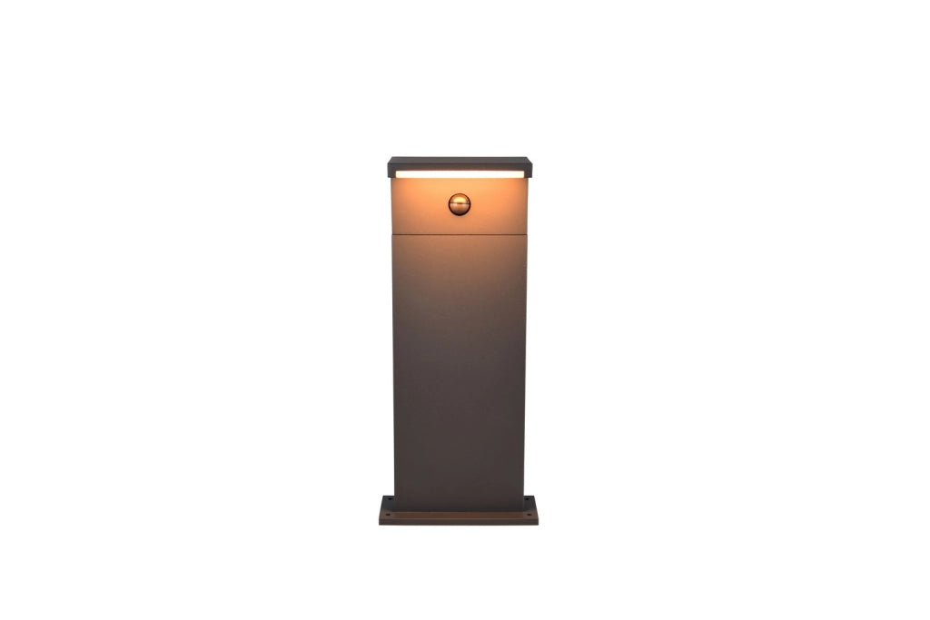 Paletto da giardino LED nero 50 cm CCT PIR Trio RAVI