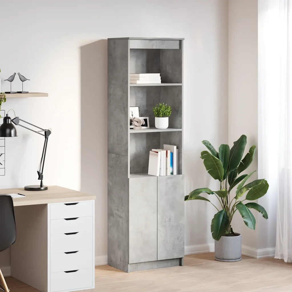 Credenza Grigio Cemento 50x35x180 cm in Legno Multistrato 3328465