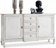 Madia credenza in legno shabby chic bianca l.201 p.52 h.113 - Mobili 2G