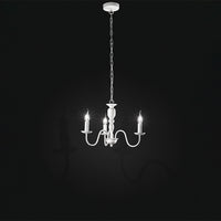 Lampadario Contemporaneo Ducale Metallo Bianco 3 Luci E14