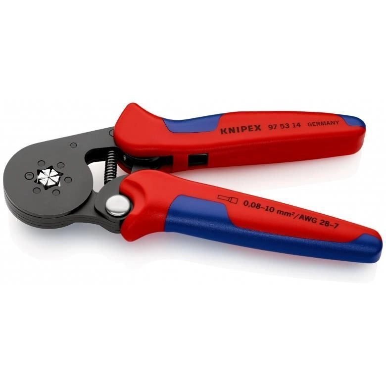 KNIPEX 97 53 14 SB Pinza Crimpatrice Automatica per Terminali a Bussola 0,08 - 16 mm² con Meccanismo Auto-regolante e Bloccaggio Forzato colore Multicolore