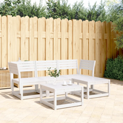 Set Salotto da Giardino 4 pz Bianco in Legno Massello di Pino 3216906