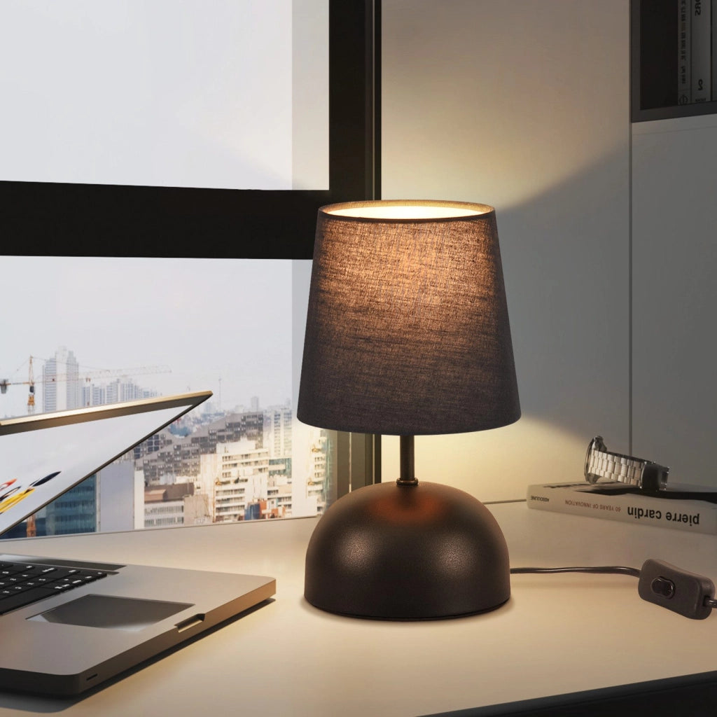 ZMH Lampada da tavolo tessuto beige moderna con cavo per camera letto comodino