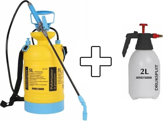 Spruzzatore da 5L per Giardino e Pulizia | Aspiratore e Sparatore Manuale Professionale | Resistente agli Acidi e al Cloro