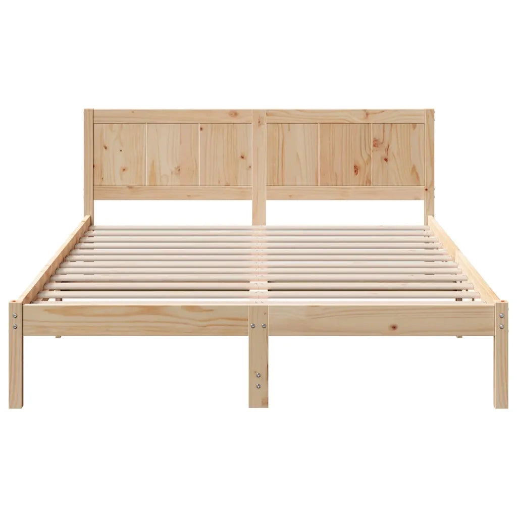 Struttura del letto-Giroletto Marrone 140 x 200 cm Legno massello di pino 749563