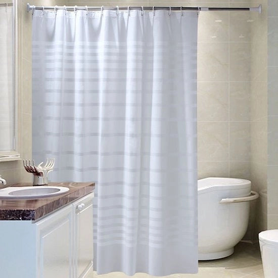 Gordini per doccia con strisce bianche impermeabili per la camera da bagno separatore per doccia
