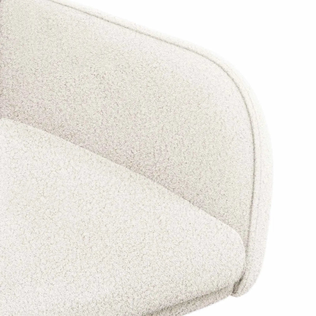 Sedie da pranzo 2 pz Bouclé Crema 59 x 57 x 85 cm 42034325