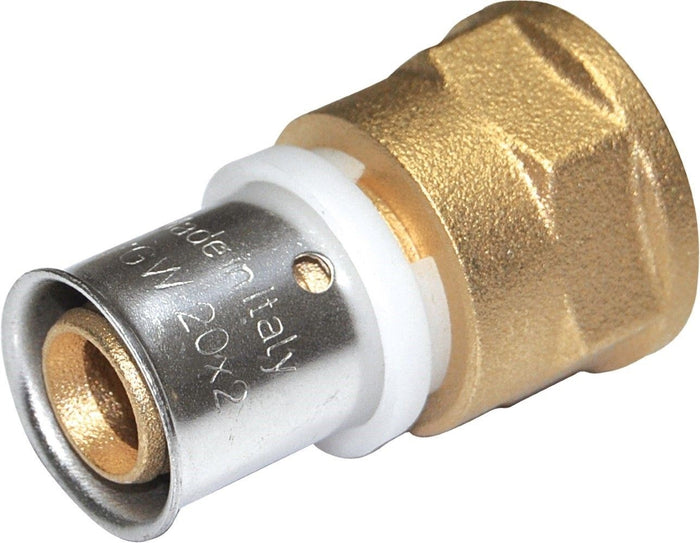 Raccordo diritto femmina diam.1/2x16 a pressare per multistrato