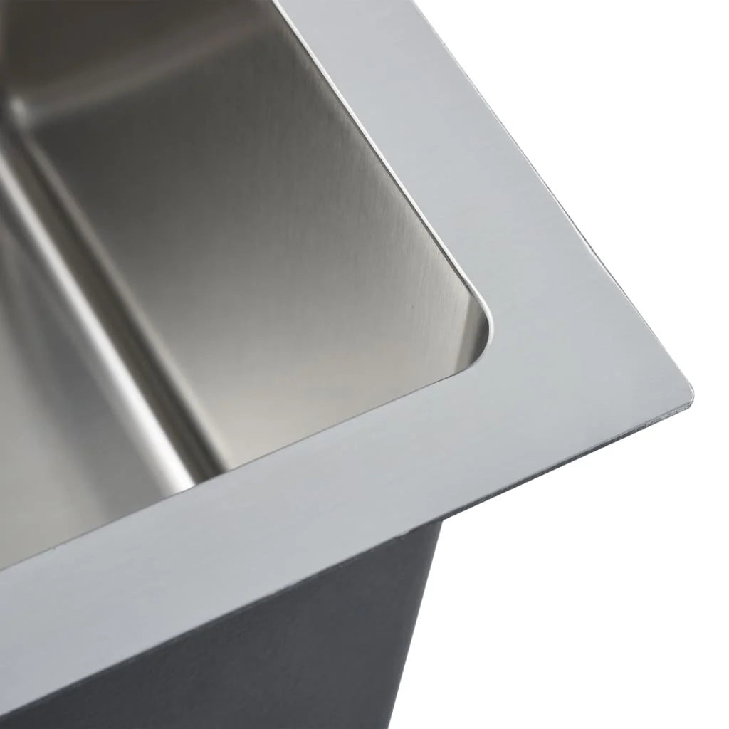 Lavello da cucina fatto a mano 44 x 34 cm acciaio inox argento 02_0002457