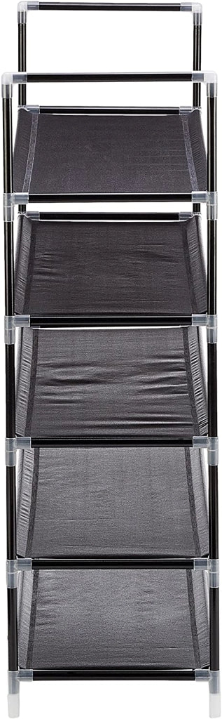 Scarpiera mobiletto portascarpe e portastivali 5 ripiani capienza fino a 25 paia 90,5 cm nero 13_0001028_2