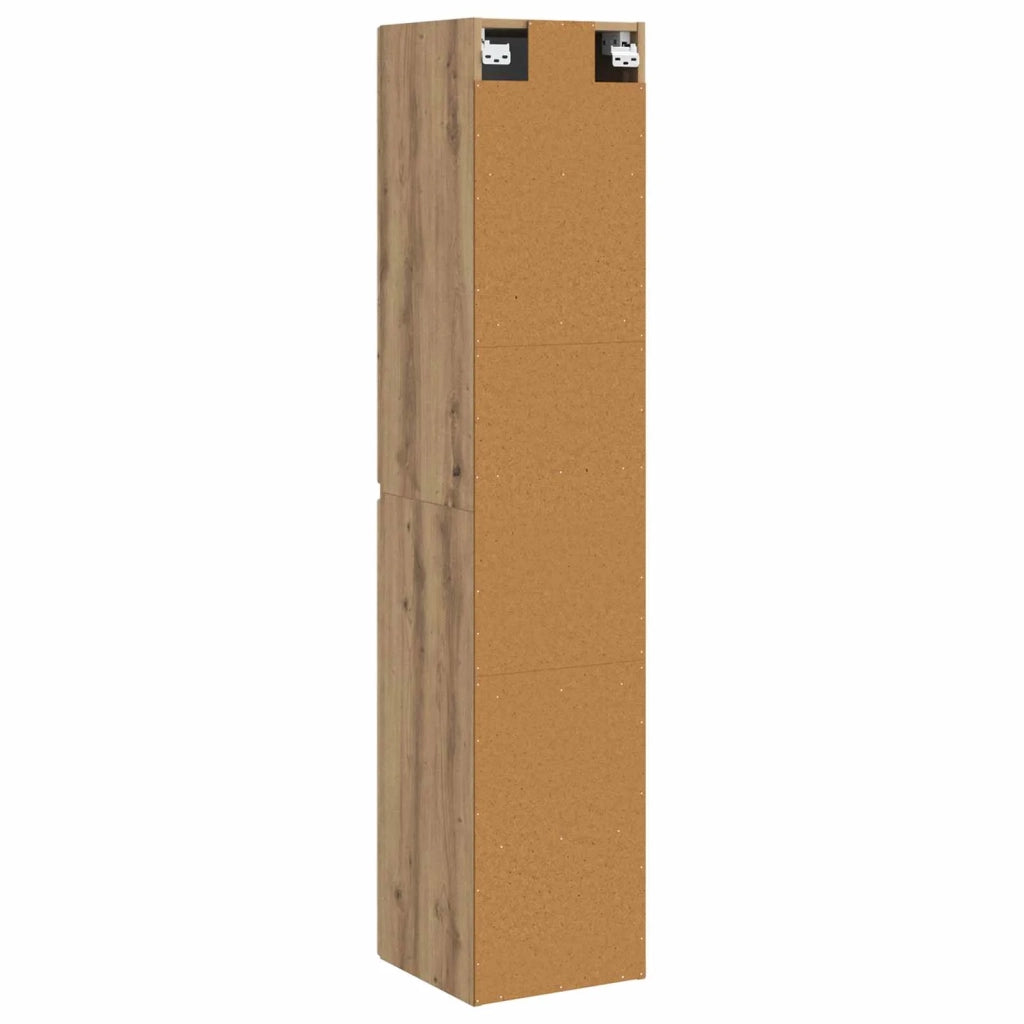 Mobiletto da Bagno a Muro Rovere Artigianale 33 x 34,5 x 160 cm 890651