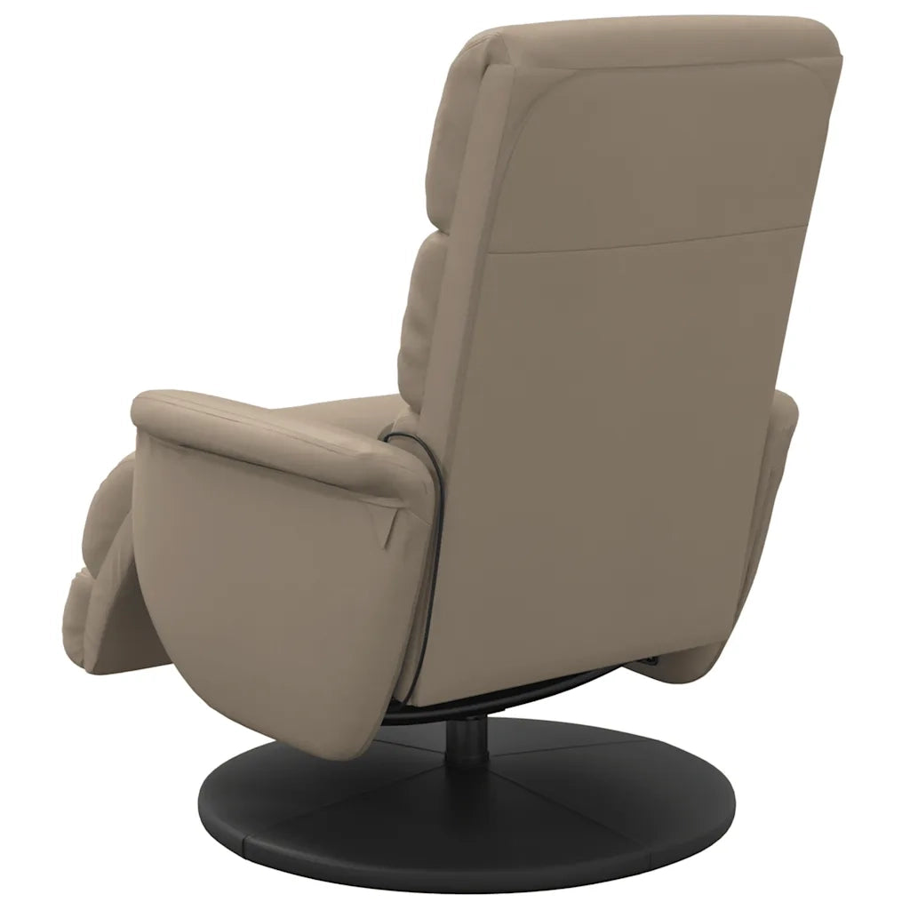 Poltrona Reclinabile Massaggi Poggiapiedi Cappuccino Similpelle 356728