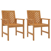 Sedie da Pranzo da Giardino 2 pz | Sedie da Esterno Legno Massello di Acacia