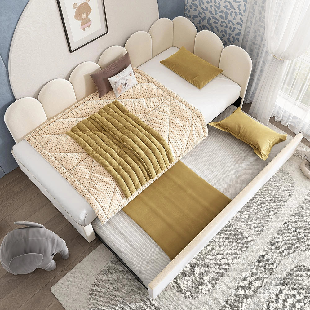 Divano letto daybed - Xylo - 90x200 cm letto nascosto beige