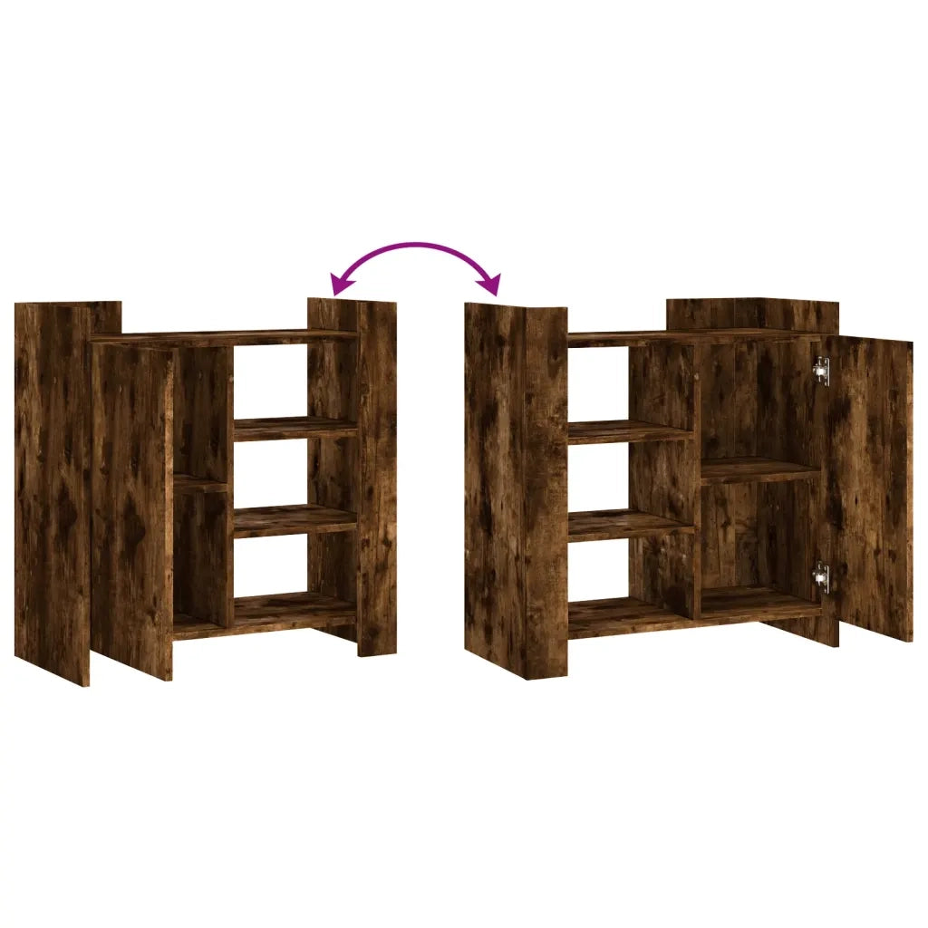 Credenza Rovere Fumo 73,5x35x75 cm in Legno Multistrato 848406