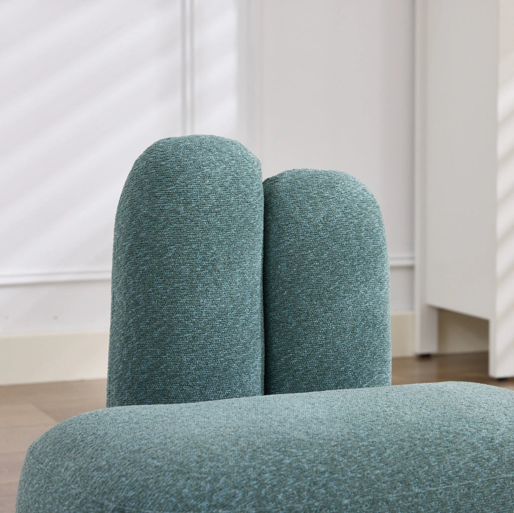 POUF A Forma di Coniglio Imbottito Verde in Tessuto, 6,2 kg
