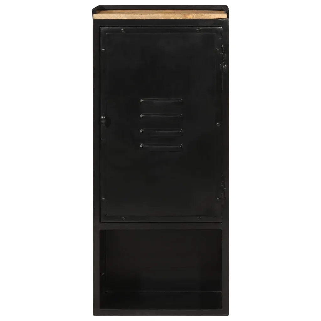 Mobile da Bagno 40x27x90 cm in Ferro e Legno Massello di Mango 358562