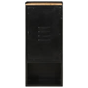 Mobile da Bagno 40x27x90 cm in Ferro e Legno Massello di Mango 358562