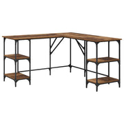 Scrivania | Tavolo da Ufficio Legno vecchio 139 x 139 x 75 cm Legno multistrato